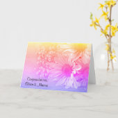 Rainbow Wedding Daisy Bouquet Karte (Gelbe Blume)