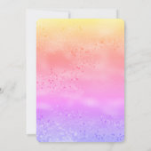 Rainbow Wedding Einladung Farbenfrohe trendige Lie (Rückseite)