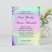 Rainbow Wedding Einladung Gay Interest (Stehend Vorderseite)