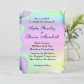 Rainbow Wedding Einladung Gay Interest (Stehend Vorderseite)