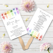 Rainbow Wedding Fan Programm