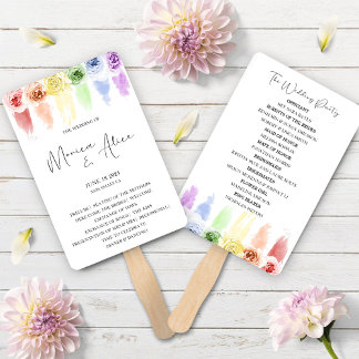 Rainbow Wedding Fan Programm Fächer