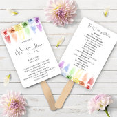 Rainbow Wedding Fan Programm Fächer