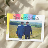 Rainbow Wedding Foto Liebe Danke Magnet Card