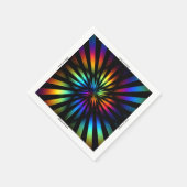 Rainbow Wedding in Black Personalize Napkin Serviette (Ecke)