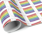 Rainbow Wedding Layer Cake Slice LGBT Prix Geschenkpapier (Rolleneckpunkt)