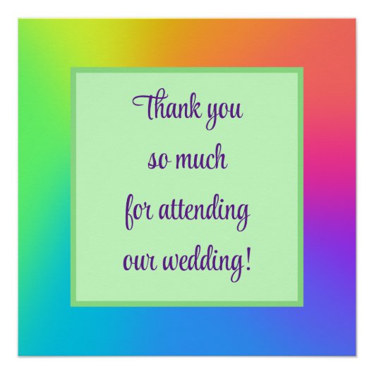 Rainbow Wedding Poster (Vorderseite)