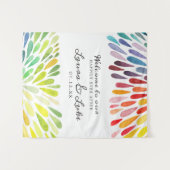 Rainbow Wedding Poster Wandteppich (Vorderseite (Horizontal))