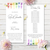 Rainbow Wedding Program Gay Lesbian Wedding