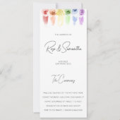 Rainbow Wedding Program Gay Lesbian Wedding (Vorderseite)