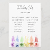 Rainbow Wedding Program Programm (Rückseite)