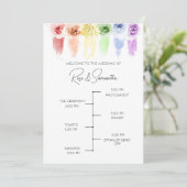 Rainbow Wedding Program Programm (Stehend Vorderseite)