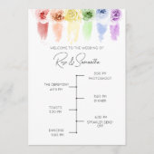 Rainbow Wedding Program Programm (Vorderseite)