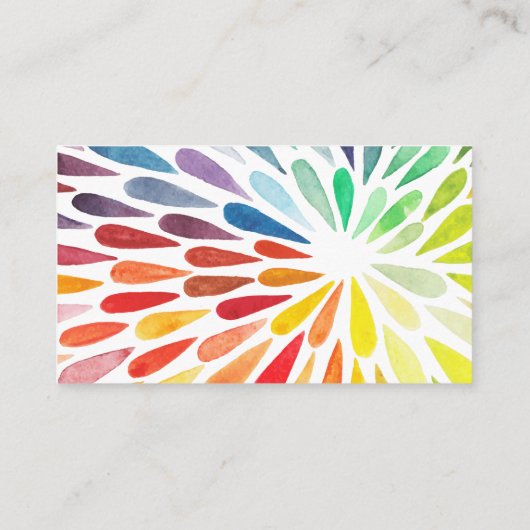 Rainbow Wedding Registry Card Begleitkarte (Rückseite)