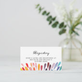 Rainbow Wedding Registry Card Begleitkarte (Stehend Vorderseite)
