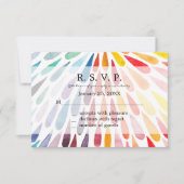 Rainbow Wedding Response Cards RSVP Karte (Vorderseite)