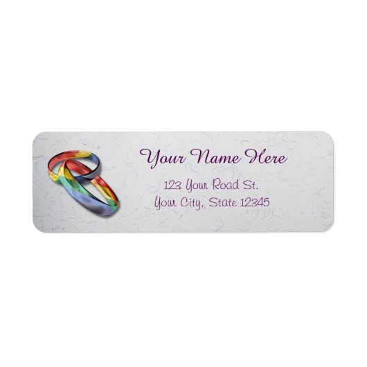 Rainbow Wedding Rings for Marriage Equality (Vorne)