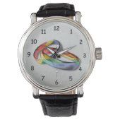 Rainbow Wedding Rings for Marriage Equality Armbanduhr (Vorderseite)