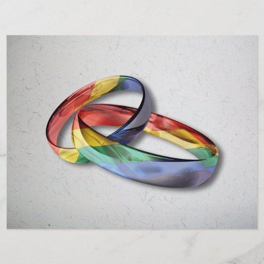 Rainbow Wedding Rings for Marriage Equality Flyer (Vorne)