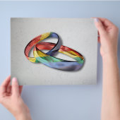 Rainbow Wedding Rings for Marriage Equality Flyer (Hand)