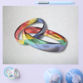 Rainbow Wedding Rings for Marriage Equality Flyer (Einzeln)