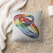 Rainbow Wedding Rings for Marriage Equality Kissen (Decke)