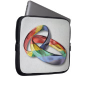 Rainbow Wedding Rings for Marriage Equality Laptopschutzhülle (Vorne Rechts)