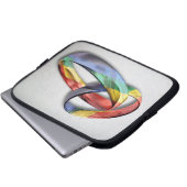 Rainbow Wedding Rings for Marriage Equality Laptopschutzhülle (Vorne Knopf)