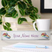 Rainbow Wedding Rings for Marriage Equality Namensplakette