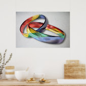 Rainbow Wedding Rings for Marriage Equality Poster (Küche)