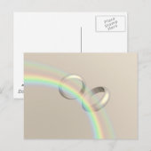 Rainbow Wedding Rings Postkarte (Vorne/Hinten)