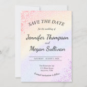 Rainbow Wedding Save the Date Einladung (Vorderseite)