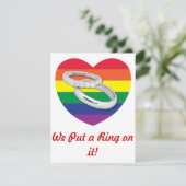 Rainbow Wedding/Save the Date Save The Date (Stehend Vorderseite)