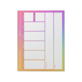 Rainbow-Weekly-Plan Notizblock (Rotiert)