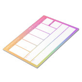 Rainbow-Weekly-Plan Notizblock (angewinkelt)