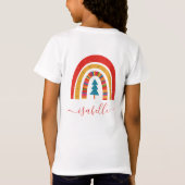 Rainbow Weihnachten bunter niedlicher Spaß persona T-Shirt (Rückseite)