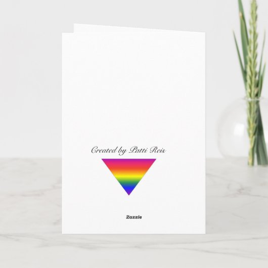 Rainbow Weihnachtsbaum Feiertagskarte (Rückseite)