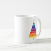 Rainbow-Weihnachtsbaum Kaffeetasse (VorderseiteRechts)