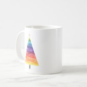 Rainbow-Weihnachtsbaum Kaffeetasse (Vorderseite Links)