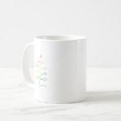 Rainbow-Weihnachtsbaum Kaffeetasse (Vorderseite Links)