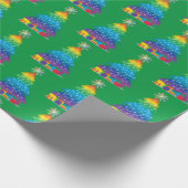 Rainbow-Weihnachtsbaum LGBTQ Pride Wrapping Paper Geschenkpapier (Ecke)
