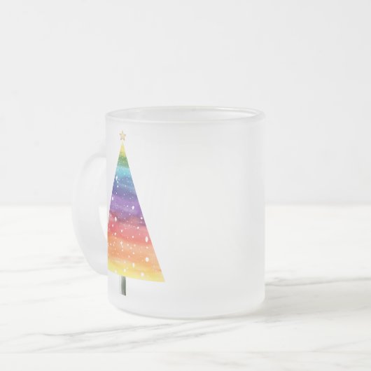 Rainbow-Weihnachtsbaum Mattglastasse (Vorderseite Links)