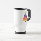 Rainbow-Weihnachtsbaum Reisebecher (VorderseiteRechts)