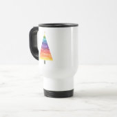 Rainbow-Weihnachtsbaum Reisebecher (Vorderseite Links)