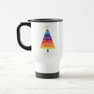 Rainbow-Weihnachtsbaum Reisebecher
