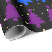 Rainbow-Weihnachtsbaume LGBTQIA Geschenkpapier (Rolleneckpunkt)