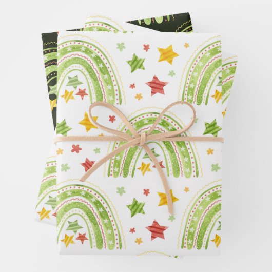 Rainbow Weihnachtsblatt Geschenkpapier Set (Beispiel)