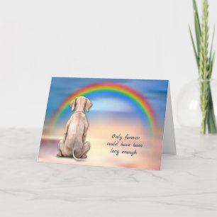 Rainbow Weimaraner Hund Verlust Sympathie Karte