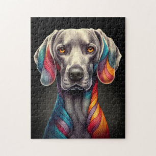 Rainbow Weimaraner Puzzle