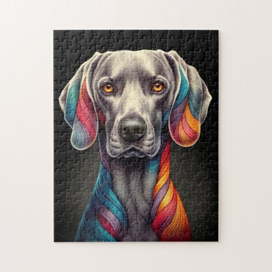 Rainbow Weimaraner Puzzle (Vertikal)